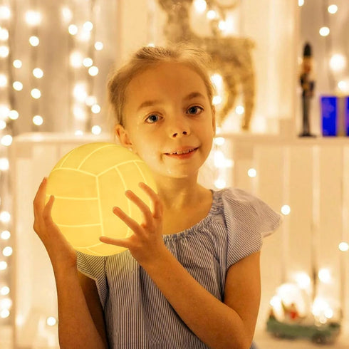 16 (7.1 inches) Volleyball Night Light, Volleyball Lamp Light for Kids Room with Remote Control Colors Changing Sport