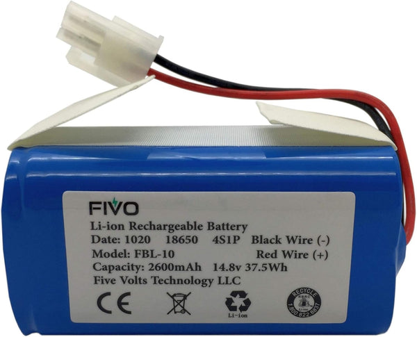 Replacement Battery for ILIFE A4S, A4S Pro, A6, A7, A9, A10, V3x, V7s Plus, W450 Robot Vacuum Cleaners, 2600mAh