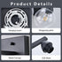 Ruibutrade 1-Light Bathroom Light Fixtures, Matte Black Vanity Light with Hand-Blown Globe Glass Shade, High Clarity