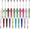 Plastic Beadable Pens with Shaft, 1.0 mm Black Ink Bead Pens for DIY, Office School Supplies, 20 Colors