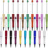 Plastic Beadable Pens with Shaft, 1.0 mm Black Ink Bead Pens for DIY, Office School Supplies, 20 Colors