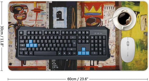 Jean Michel Basquiat Grillo Art Computer Essentials Work Home Office Supplies 30x60cm by MaLji