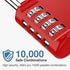 Puroma 1 Pack Combination Lock 4 Digit Locker Lock Outdoor Waterproof Padlock for School Gym Locker, Sports Locker, Fence, Toolbox, Gate, Case, Hasp Storage (Red) by Puroma