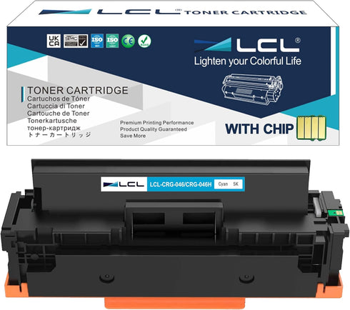 LCL Compatible Toner Cartridge Replacement for Canon 046 046H CRG-046 CRG-046H 1253C001 1249C001, 5000 Pages for