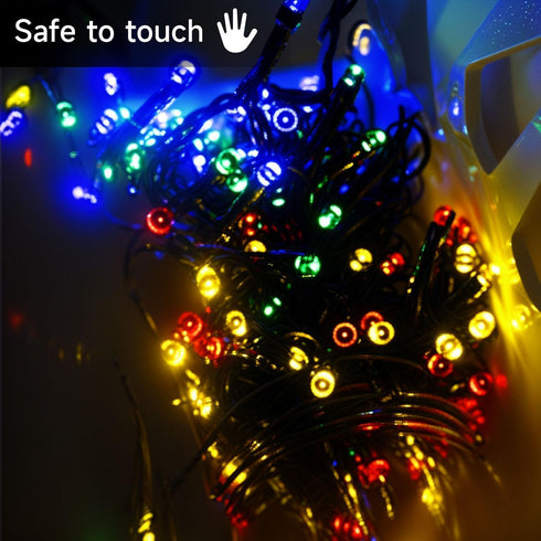 33FT 100 8 Solar String Lights for Outside, LEDs Fairy Lights with Lighting Modes, Waterproof Solar String Lights