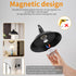 2 Pack Magnetic Battery Operated Light Bulbs, Remote Control, Cordless LED Puck Lights, Wireless Dimmable E26 for Non