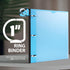 WOT I Telescoping 3 Ring Binder - 1 Inch, 12PCS, Flexible Binder with Expandable Spine and Clear Catalog Pocket