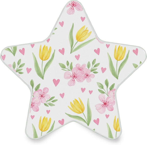 Burbuja Tulips Flowers LED Night Light Plug into Wall 0.2W Star-Shaped Nightlight Dusk