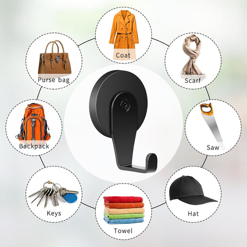 FYY 2 Pack Heavy Duty Magnetic Wreath Hanger - Hook for Refrigerator, Christmas Decoration, Cruise Hook Hanger