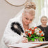 CROWN GUIDE Ostrich Feather Quill Ballpoint Pen for Wedding Guest Book Signing Reception Bridal Shower 50th Anniversary, Fancy Nikkah Pen for Bride Writing Office Accessories Gatsby Party Decoration by CROWN GUIDE