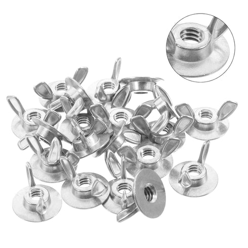 Alasum 20pcs 1/4-20 Stainless Steel Hurricane Shutter Wing Nuts Storm Shutter Fasteners with Quick Release and Trim