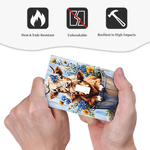 HTSAHKV 3 5 Inch Cute Highland Cow Wall Plate Light Switch Cover Single Gang Outlet Faceplate Print Plate Cover X