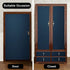 BSPWIRFNZPL Set 6 Self Adhesive Vinyl Refrigerator Wrap Canvas Surface Paper Dark Blue Color Grunge Texture for Door