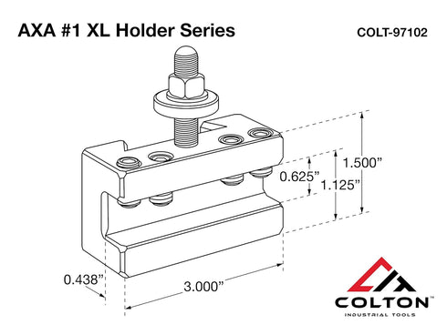AXA #1 XL Quick Change Tool Holder, 250-101XL ZiN Coated
