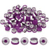 PATIKIL 100 Pcs 13mm Flip Off Caps, Plastic Aluminum Seals for Glass Vial, Purple