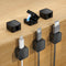 WDBmla 6 Black Magnetic Cable Clips,Under Desk Cable Management,Cord Holder for Nightstand Home