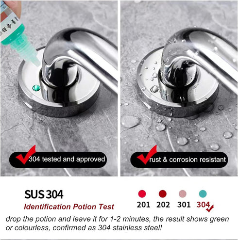 NGEWFGH 2 Pack 30cm) Safety Handrails, Bathroom Safety Grab Bar Wall Mounted Shower Armrest Stainless Steel Hand