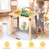 wiqins 3-in-1 6-36 Baby Activity Table for Months Old Kids Wooden Activity Center Sensory Play Table for Toddlers
