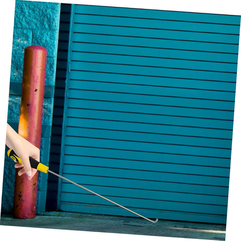 19.7 Inch Commercial Uonlytech Sliding Door Hook Manhole Cover Hook with Rubber Handle Roller Shutter Door Durable Door