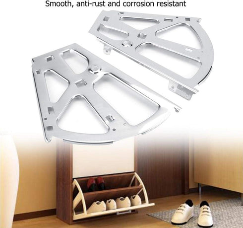 2 Shoe Cabinet Flip Frame, Layers Stainless Steel Shoes Drawer Cabinet Hinges Flip Frames Shoe Cabinet Rack Replacement