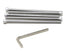 iexcell 5 Pcs M8 x 150mm Thread Pitch 1.25 mm Stainless Steel 304 Hex Socket Head Cap Screws Bolts Kit