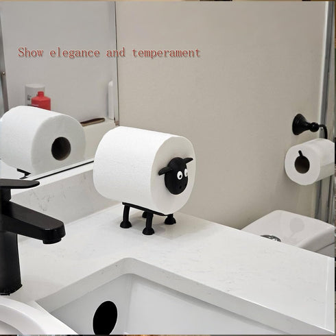 3-Pack Set, Packaging Sheep Toilet Paper Roll Holder OPP - Cute Bathroom Organizer with Adorable Design