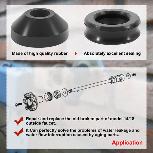 RK-14MH Repair Kit Metal Handle for Outside Faucet, Compatible with Woodford Model 14 and Model 18