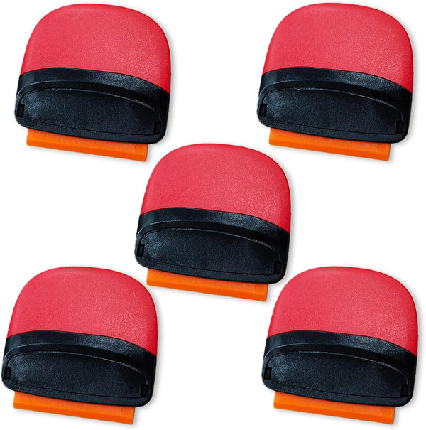 Plastic Razor Blade Scraper 5Pcs Mini Scraper Tools for Removing Stickers,Labels,Decal,Glue
