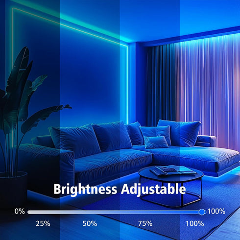 9.8ft 90 Dimmable, LED Strip Lights Battery Operated, LED Strip Lights with Remote Controller Timer Waterproof Flexible