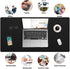 Desk Pad Protector Mouse Pad, Non-Slip PVC Leather Desk Mat for Office, Waterproof Writing Pad (Black, 14" x 30")