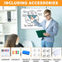 H-Qprobd White Board Dry Erase, 18"x24" Wall Mounted Magnetic Whiteboard with Aluminium Frame for Home Office