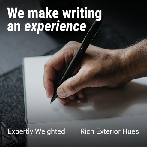 Everyman Black Grafton Pen - Premium Gel Ink, EDC Metal Pen, Luxury Writing Instrument, Perfect Gift for Men
