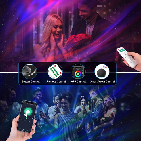 Elec3 Northern Lights Projector with White Noises, Remote & Timer, Bluetooth Star Projector, Valentines Day Gifts