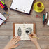 Wonderpool A6 Leather Journal, Refillable 6 Ring Binder Notebook with Lined Paper and Pen (Maroonpink)