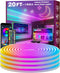 FBZ 20Ft Led Rope Lights, Flexible Neon Lights Control with App/Remote, Multiple Modes,