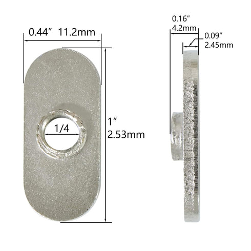20 Packs 1/4"-20 Centered Hole Sliding T-Nuts for 10 Series T Track Extrusions, T Slot Accessories