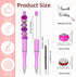 Geyee 300 Pcs Plastic Beadable Pen Assorted Bead Pen Set, 20 Bead Ballpoint Pen 40 Extra Refill 240 Crystal Rhinestone Loose Bead DIY Bead Pen for Back to School Supplies (Retro Color, Bead Style) by Geyee