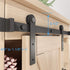 4FT ZEKOO Super Mini Sliding Barn Door Hardware Kit for Single Door Cabinet, Small Barn Door Hardware Track Kit for TV