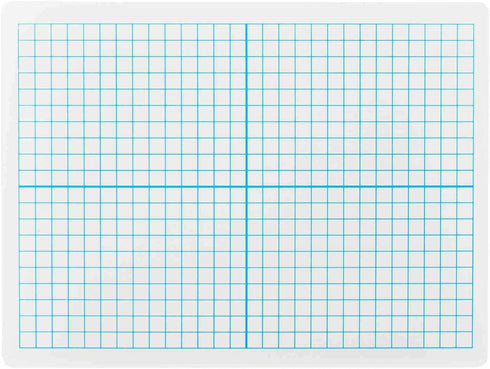 Pack of 1 Dry Erase Lapboards with Grid Lines - 9x12 Graph Whiteboard for Student Classroom Learning