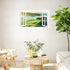 Mountain View Wall Stickers, 3D Fake Window Nature Scenery Decals for Bedroom Living Room, Removable Wall Murals