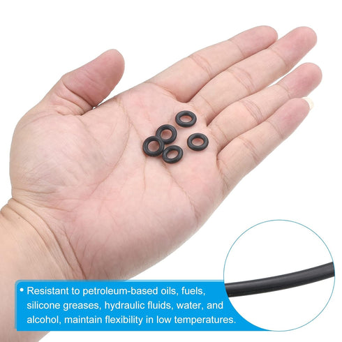 PATIKIL Nitrile Rubber O-Rings, 11mm OD, 6mm ID, 2.65mm Width, 5 Pcs Metric Sealing Gasket for Plumbing Repair