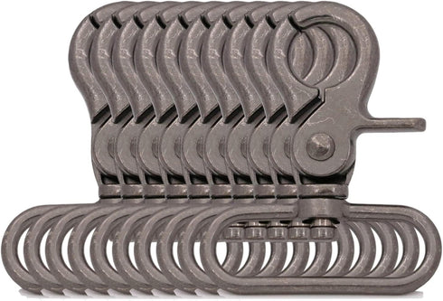 BIKICOCO 1-1/2'' Swivel Trigger Snap Hook, Lobster Claw Clasp Spring Loaded Clip, Pack of 10 (Gunmetal)
