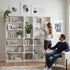8 Pack Seamless Fuutreo Bookcase Connector Compatible with IKEA Billy Bookshelf, Shelf Aligner and Straightener