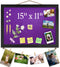 Purple Bulletin Boards Cork Board with Felt, 15"x11" Small Display Pin Board for Walls and Photos