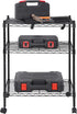 3-Shelf (3-Shelf) Shelving Storage Unit Adjustable Heavy Duty Metal Shelf with Wheels Casters for Laundry Office Garage