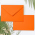 Whaline 50Pcs A7 Burnt Orange Invitation Envelopes Set V-Flap Gift Card Sleeves for Fall Mailing