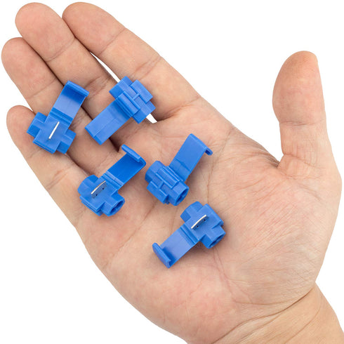 OIIKI 100pcs Quick Splice Wire Connectors, 18-14 AWG Quick Splice Wire Terminals for Cables Connecting