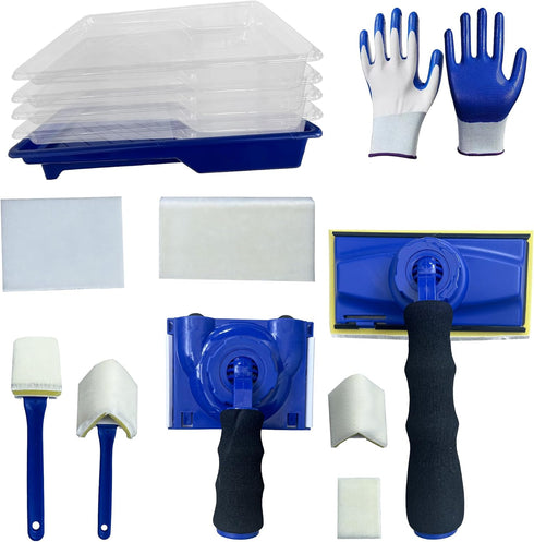 Dekonmon Paint Edger Tool Kit 14PCS, 9-Inch Paint Trim Edger with 360 Rotating