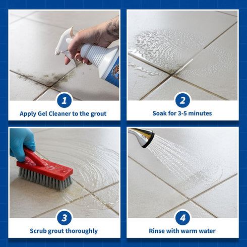32 Oz The Professional Grout Cleaner for Tile Floors, Acid-Free Floor Gel Cleaner Cleaning Solution for Tile, Marble