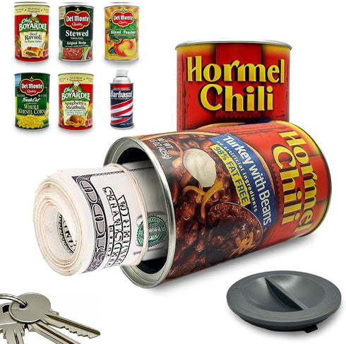 Fake Soup Can Diversion Safe, Keep Valuables Safe - Jewelry, Cash, Coins, Car Keys Storage Home Security